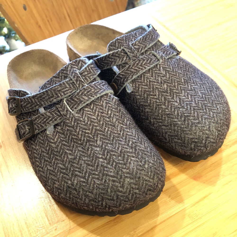 Birki’s wool Camden clogs/mules